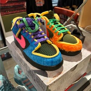 Nike Kids Sneakers in Blue, Purple, Green, and Orange